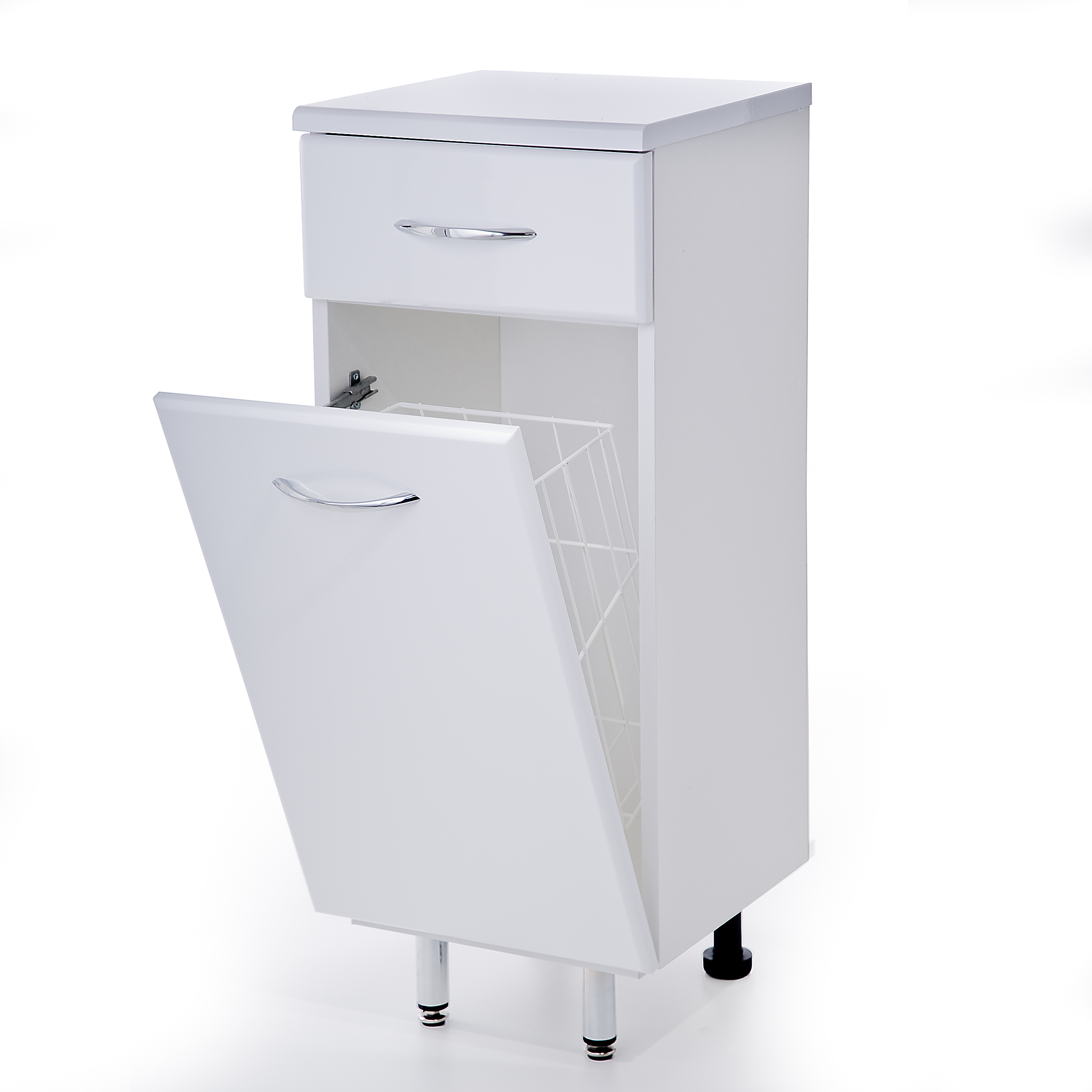 шкаф для ванной с корзиной для белья 30 см